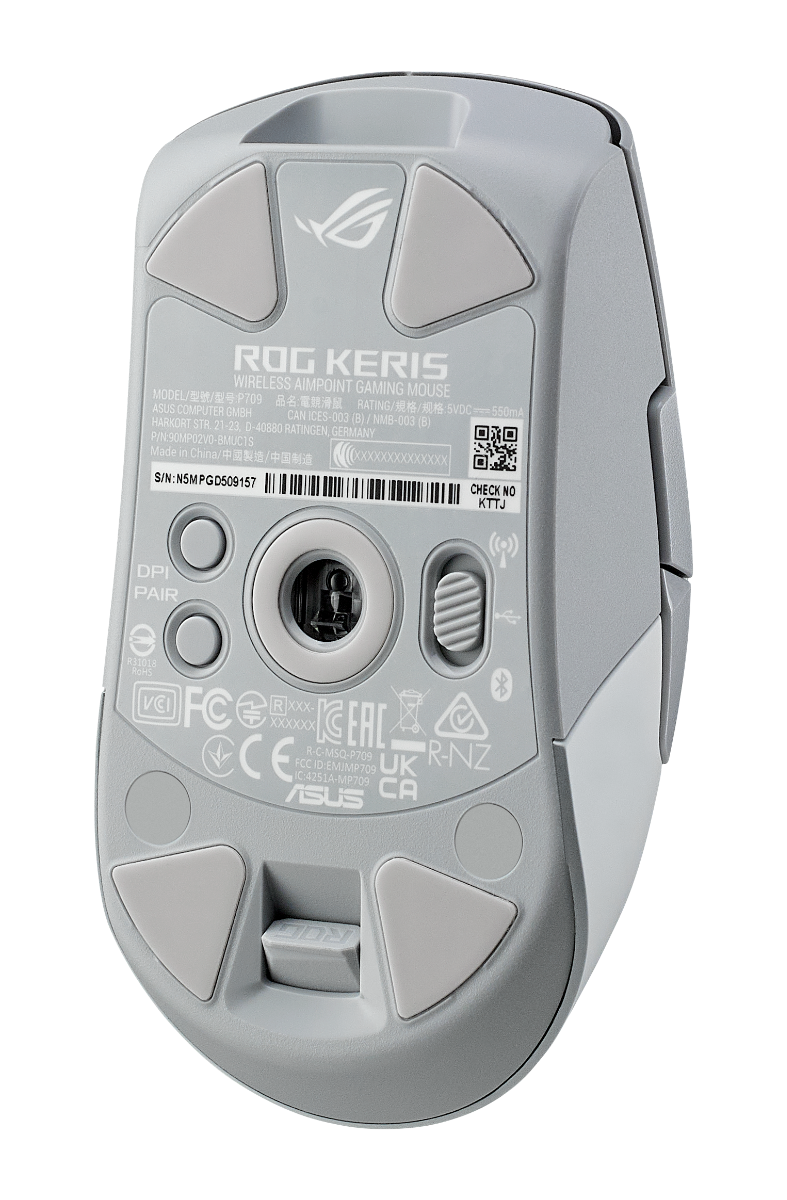 ASUS ROG Keris Wireless AimPoint Gaming Mouse P709 (Black/White) | 2 Years Warranty