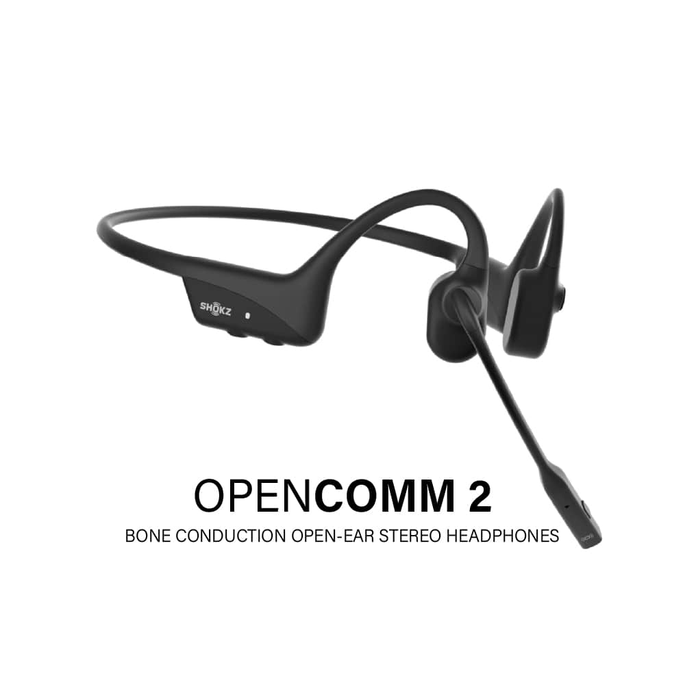 Shokz OpenComm 2 Bone Conduction Open-Ear Stereo Bluetooth Headset