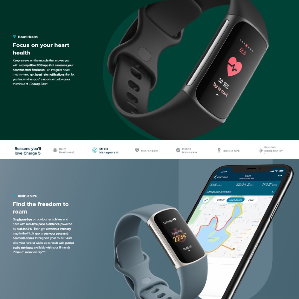 Fitbit Charge 5 Advanced Fitness and Health Tracker