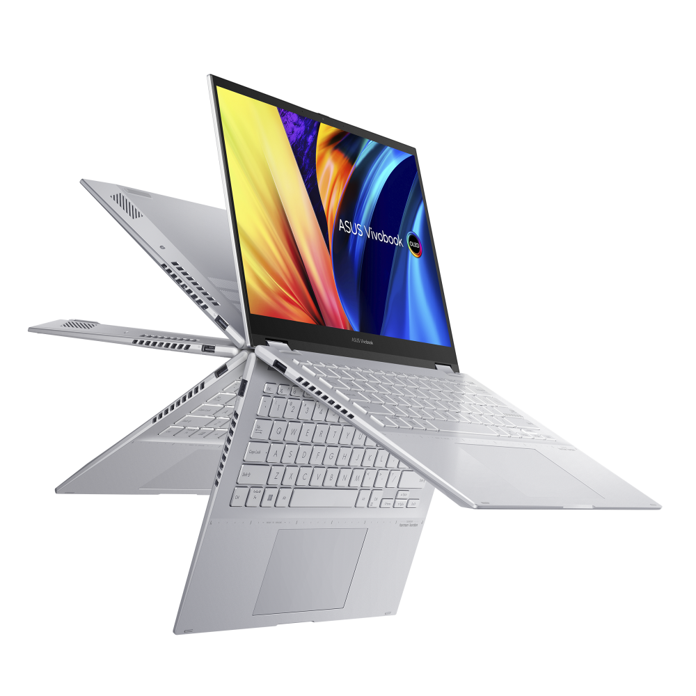 ASUS Vivobook Flip TN3402Y-AKN206WS 2-in-1 Laptop (Cool Silver) | AMD Ryzen 7-7730U | 16GB RAM 512GB SSD | AMD Share | 14.0'' (2880x1800) OLED Touch | MS Office H&S | Win11 | 2Y Warranty (Backpack+Stylus+USB-A to RJ45)