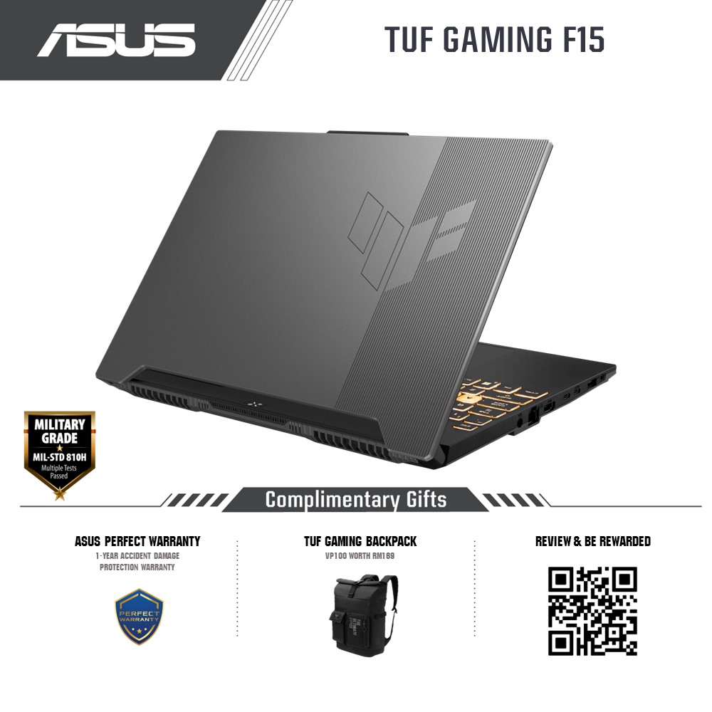 Asus TUF Gaming F15 FX507Z-C4HN223W Gaming Laptop | Intel i7-12700H | NVD RTX3050
