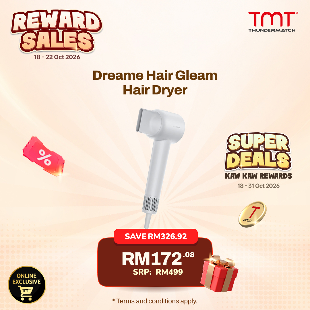 Dreame Gleam High Speed Hair Dryer 40sec Quick Drying 200 Million Ion 65m/s Airspeed