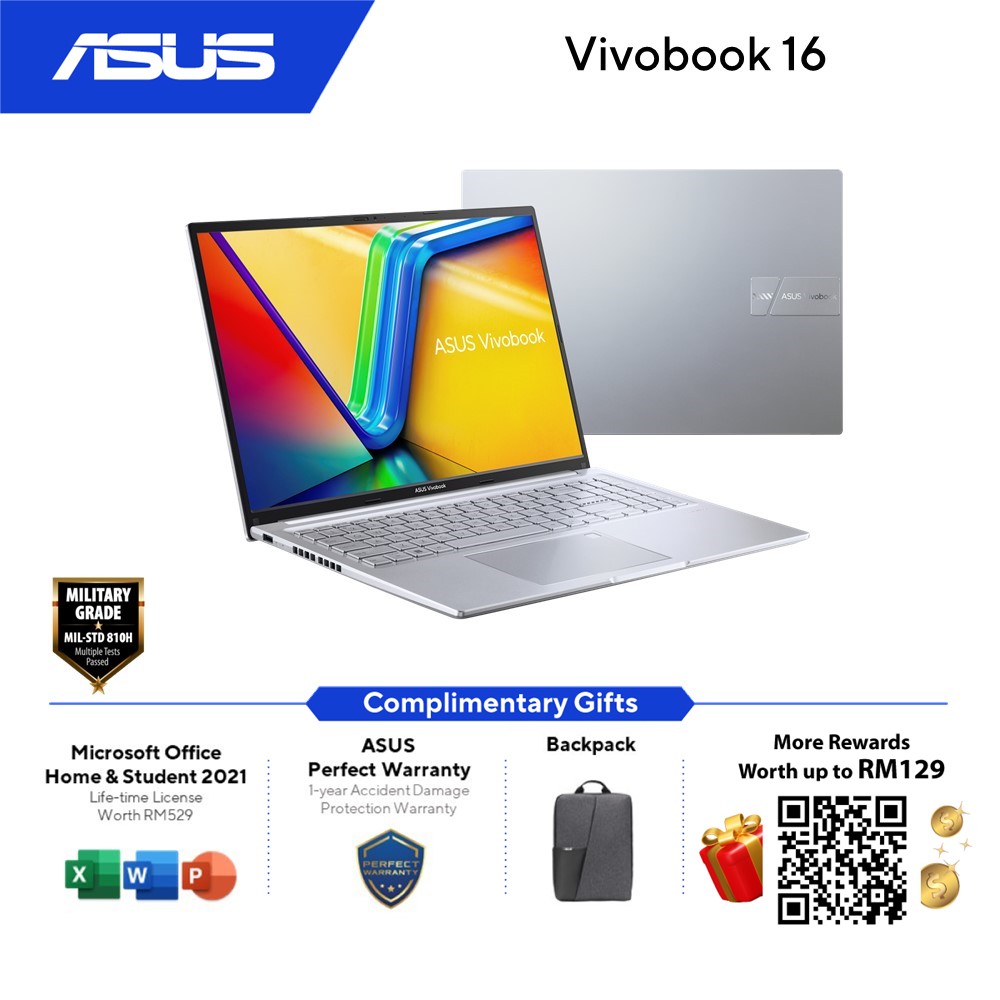 Asus VivoBook M1605Y-AMB510WS/AMB511WS Laptop | AMD Ryzen 5-7530U