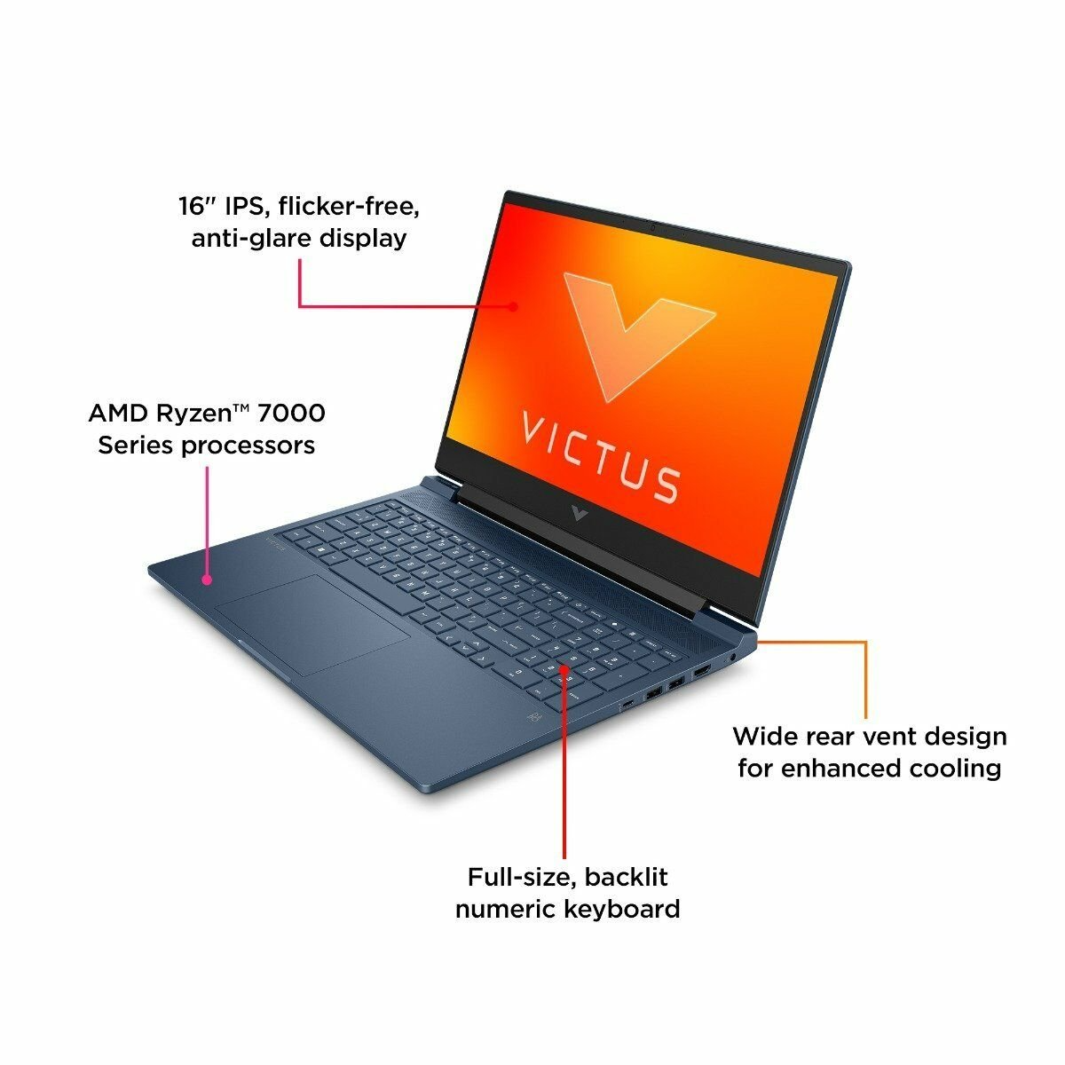 HP Victus Gaming 16-S0046AX Gaming Laptop | AMD Ryzen 5-7640HS | NVD RTX3050