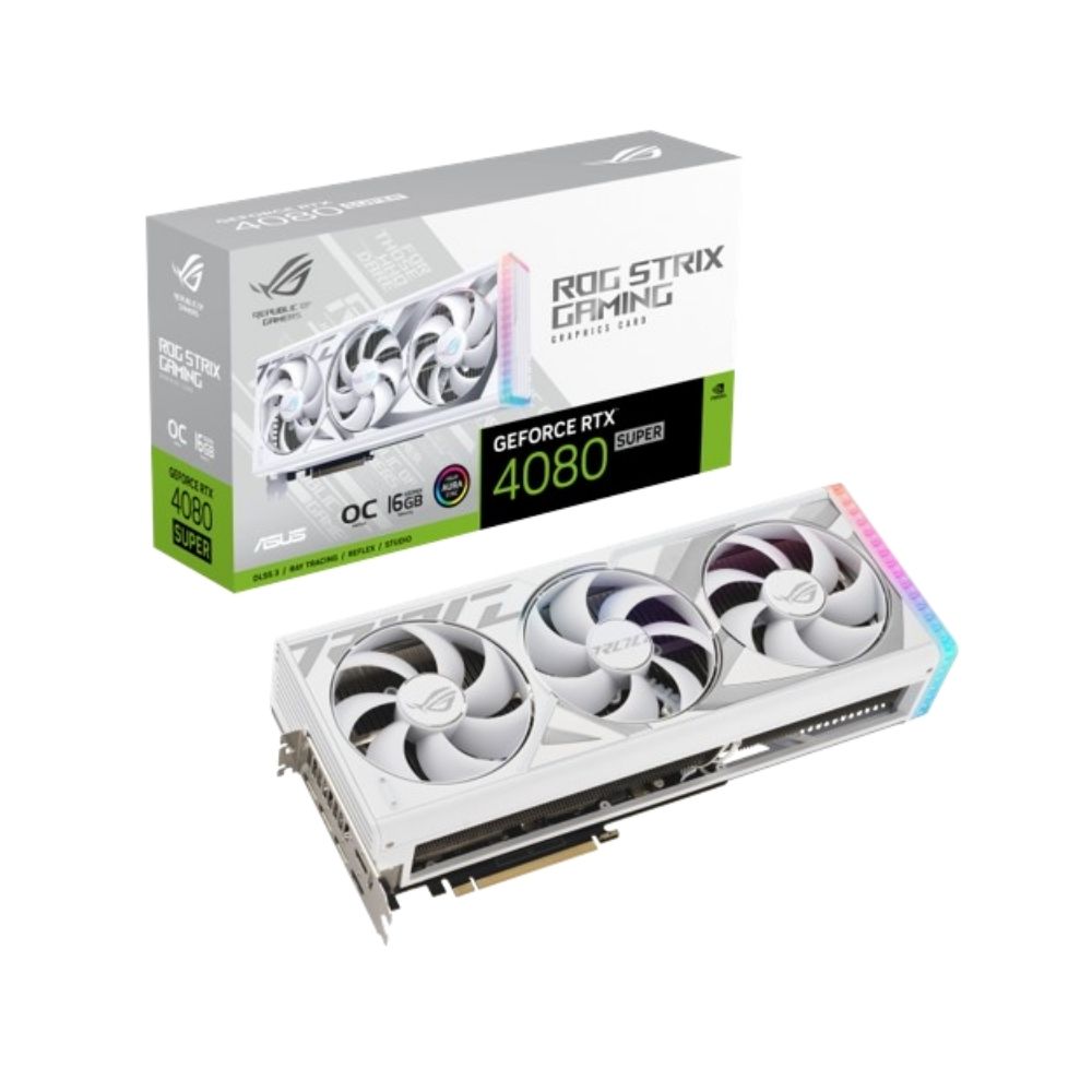 Asus RTX 4080 SUPER 16GB GDDR6X 256Bit ROG STRIX Gaming OC WHITE VGA Graphics Card