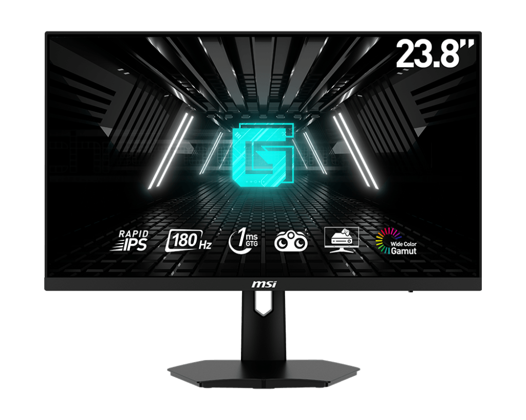 MSI G244F E2 23.8" Gaming Monitor | 1ms (GTG) | 180Hz | FHD | Rapid IPS | HDMI & DP | Headphone-out | sRGB 122.88% | DCI-P3 92.05% | Free-Sync | 3Y Warranty