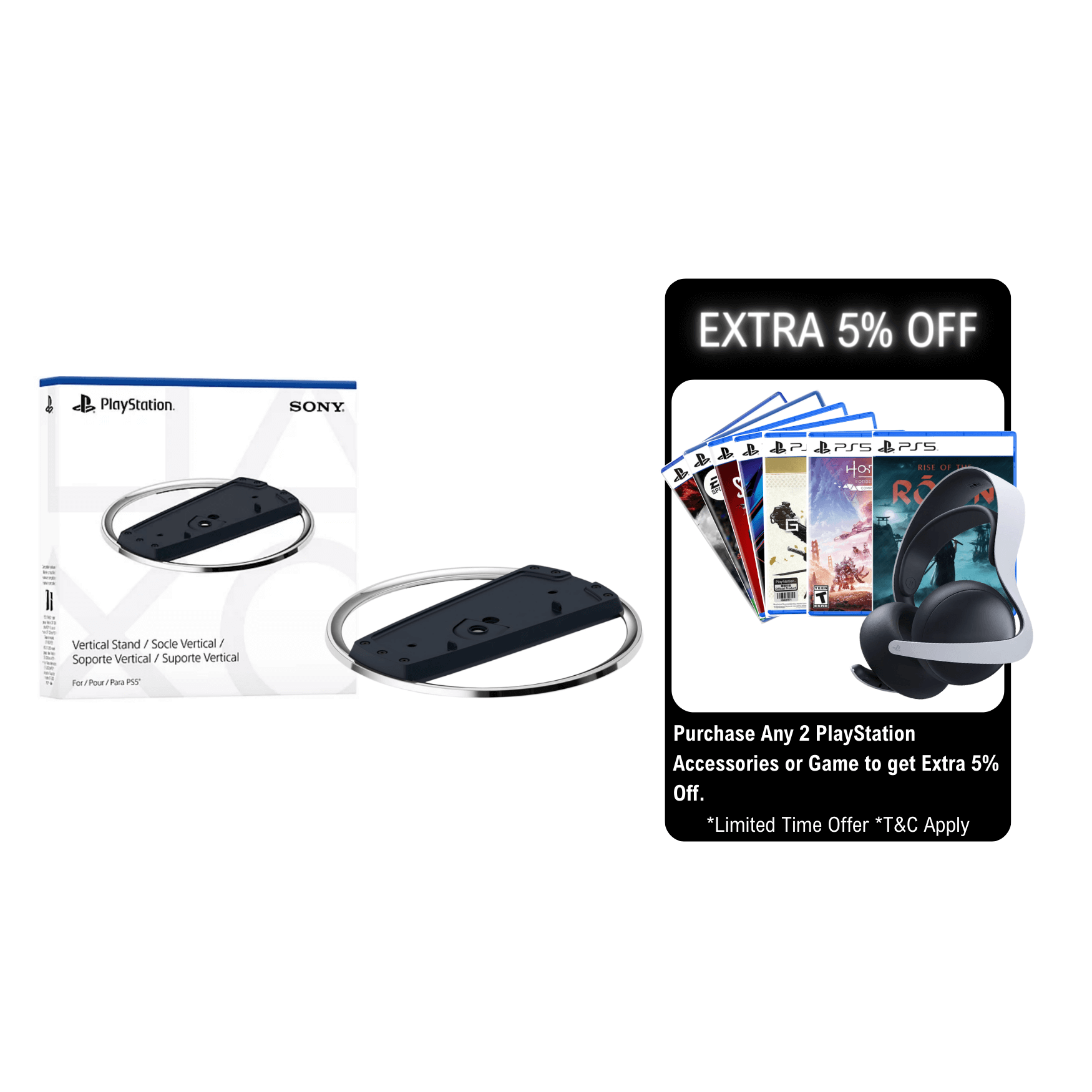 Sony PS5 PlayStation 5 Vertical Stand [PS5 ANY 2 5% OFF]