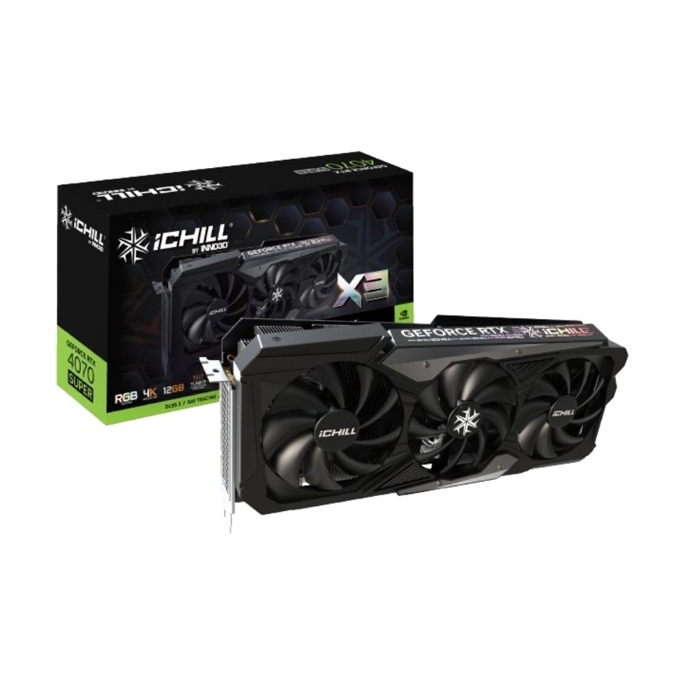 INNO3D RTX 4070 SUPER 12GB GDDR6X 192Bit iCHILL X3 VGA Graphics Card