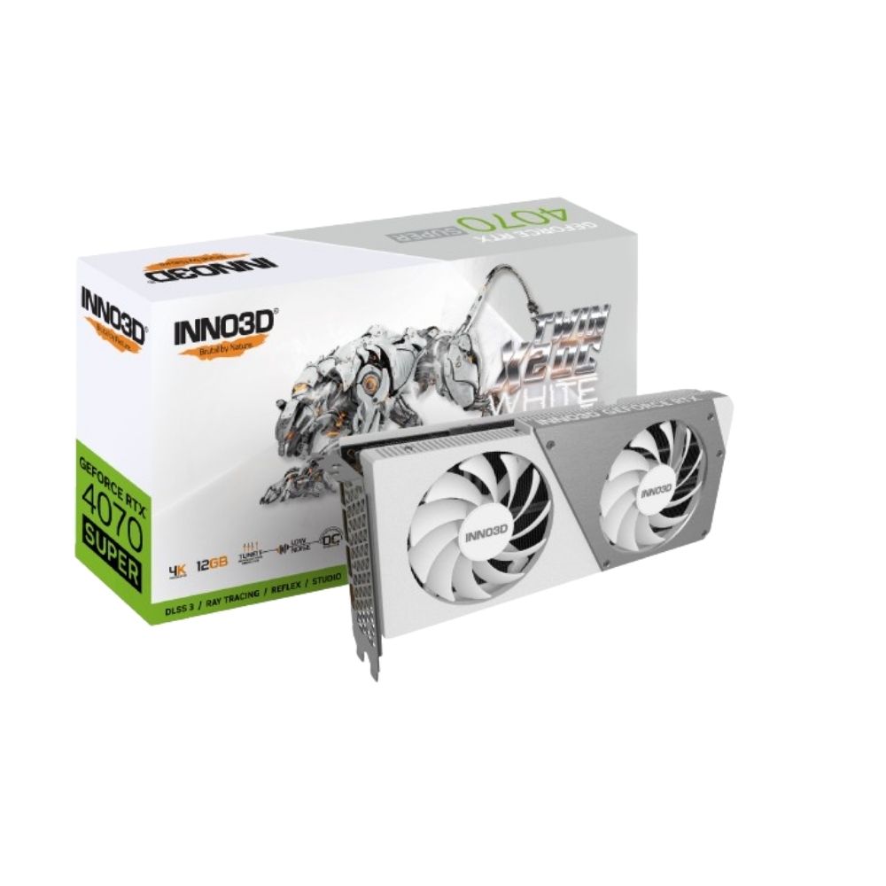 INNO3D RTX 4070 SUPER 12GB GDDR6X 192bit TWIN X2 OC WHITE VGA Graphics Card