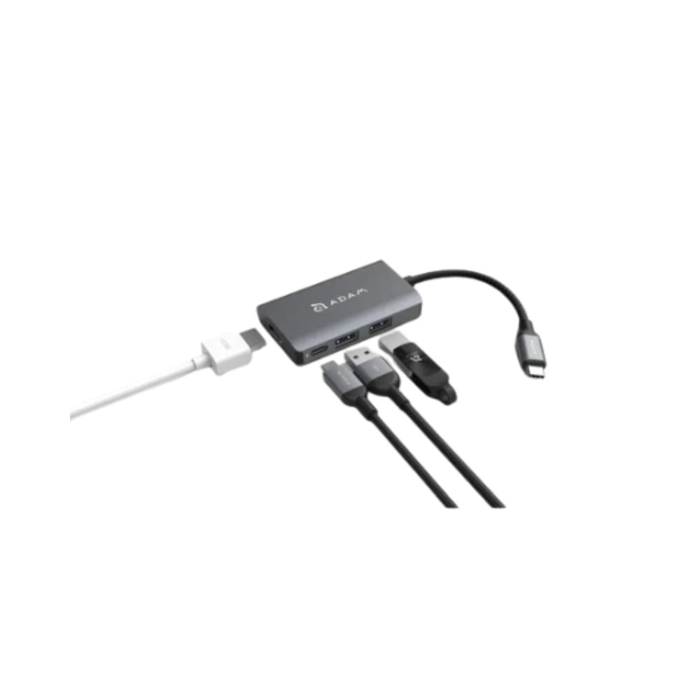 ADAM elements CASA HUB A01m USB-C 3.1 4 port Hub Grey | PD 60W Input