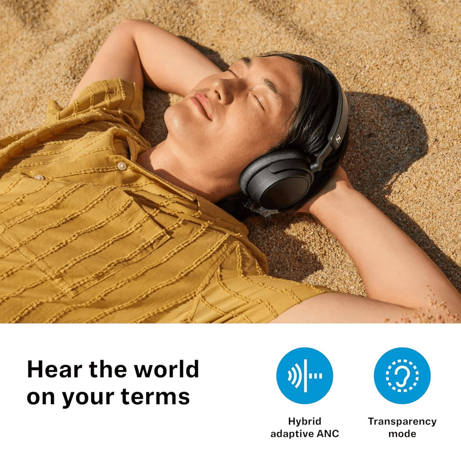 Sennheiser Accentum / Accentum Plus Wireless Hybrid ANC Headphone | 50-Hour Battery Playtime