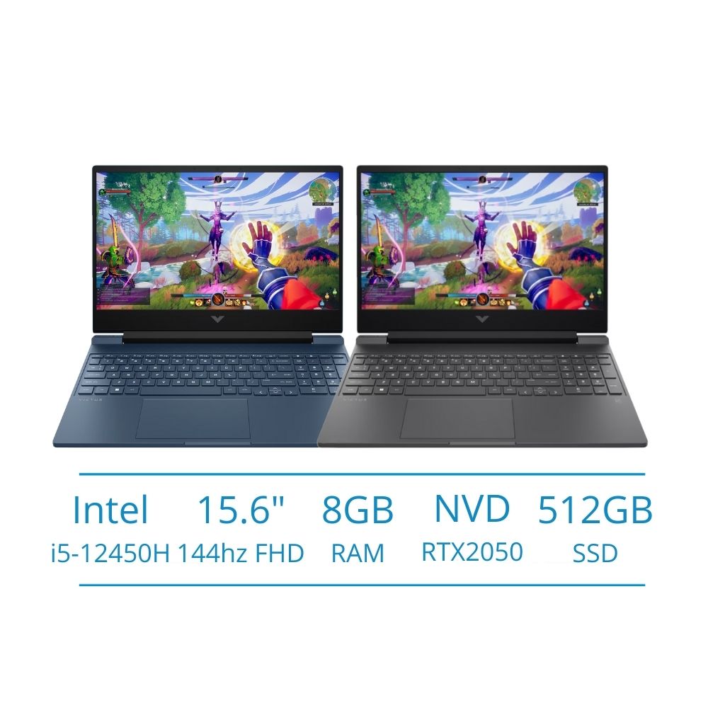 HP Victus Gaming Laptop 15-fa1120TX/21TX | i5-12450H | 8GB RAM 512GB SSD | 15.6" FHD 144Hz | RTX2050 | W11 | 2 Yrs Wrrnty | BAG