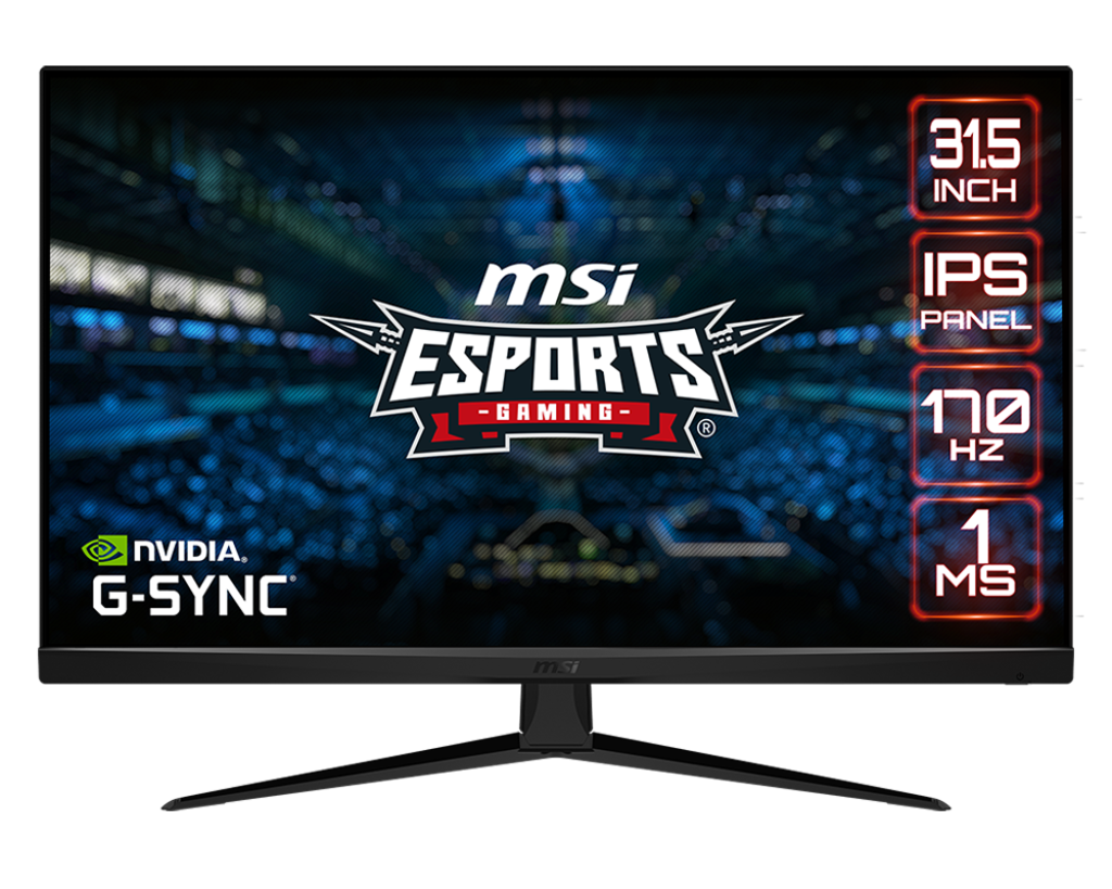 MSI G321Q 31.5" Gaming Monitor | 1ms(MPRT) | 170Hz | 2560x1440 (WQHD/2K) | IPS Panel | HDMI & DP | SRGB 123% | G-Sync & FreeSync | 3Y Warranty