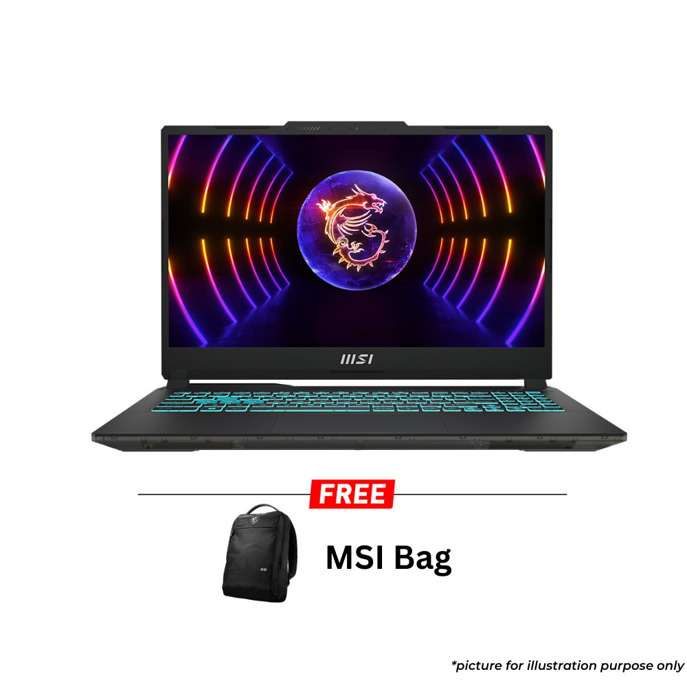 MSI Cyborg 15 A12VE-609MY Gaming Laptop (Translucent Black) | i7-12650H | 16GB RAM 512GB SSD | 15.6"FHD (144Hz) | RTX4050 6GB | W11 | 2Y Warranty