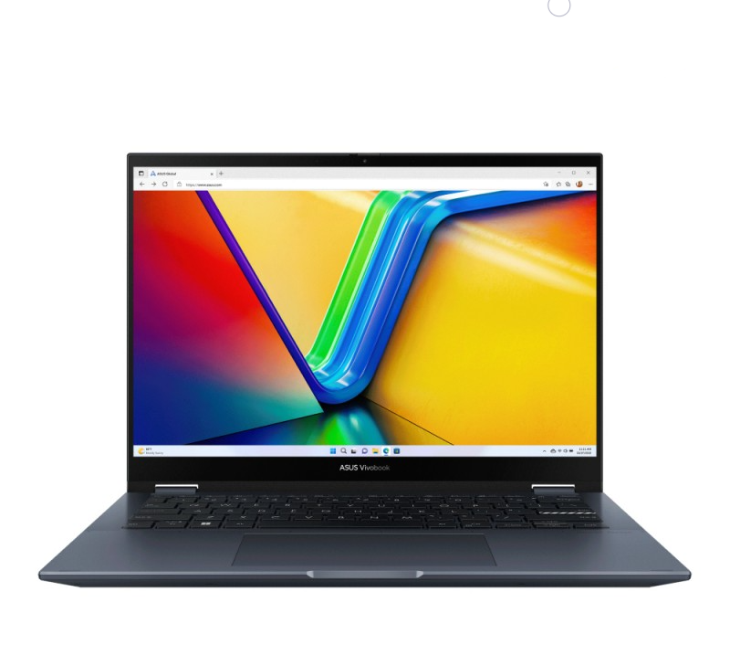 ASUS Vivobook Flip TN3402Y-AKN216WS 2 in 1 Laptop (Quiet Blue) | AMD Ryzen 7-7730U | 16GB RAM 512GB SSD | AMD Share | 14.0'' 2.8K (2880 x 1800) OLED 90Hz Touch | MS Office H&S | Win11 | 2Y Warranty | Free: Backpack + Stylus + USB-A to RJ45