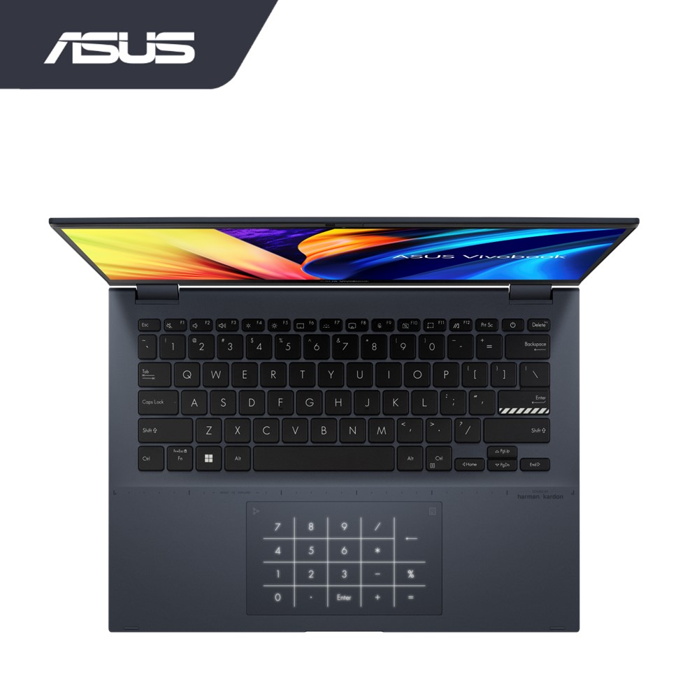 ASUS Vivobook Flip TN3402Y-AKN216WS 2 in 1 Laptop (Quiet Blue) | AMD Ryzen 7-7730U | 16GB RAM 512GB SSD | AMD Share | 14.0'' 2.8K (2880 x 1800) OLED 90Hz Touch | MS Office H&S | Win11 | 2Y Warranty | Free: Backpack + Stylus + USB-A to RJ45