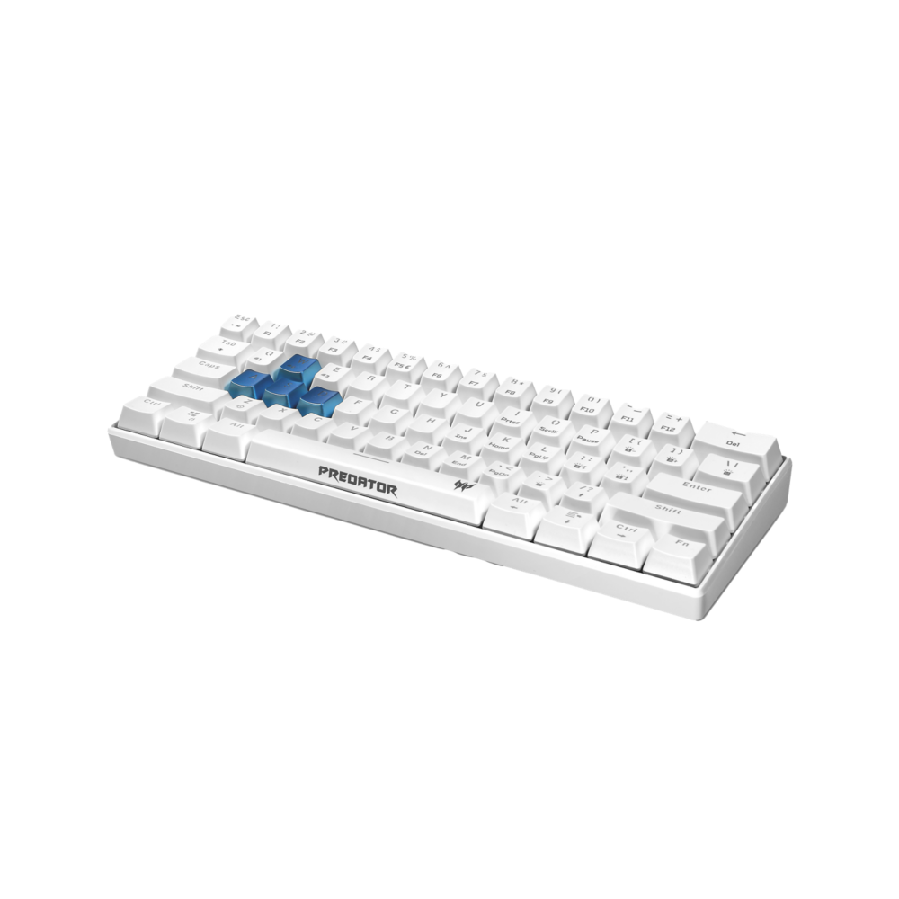 Acer Predator Gaming Aethon 330 Wireless Keyboard White | Kailh Switches | 61 Keys including Media Keys | Dual Mode - Wired and Bluetooth | 1Y Warranty