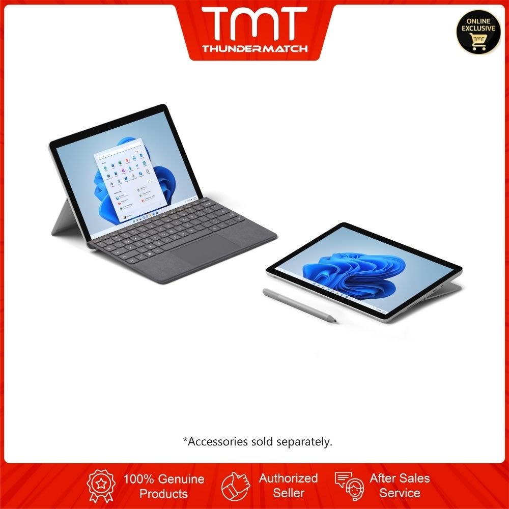 [CLEARANCE] Microsoft Surface GO 3 Platinum / Black | 1 Year Warranty + Free Mobile Bluetooth Mouse worth RM199
