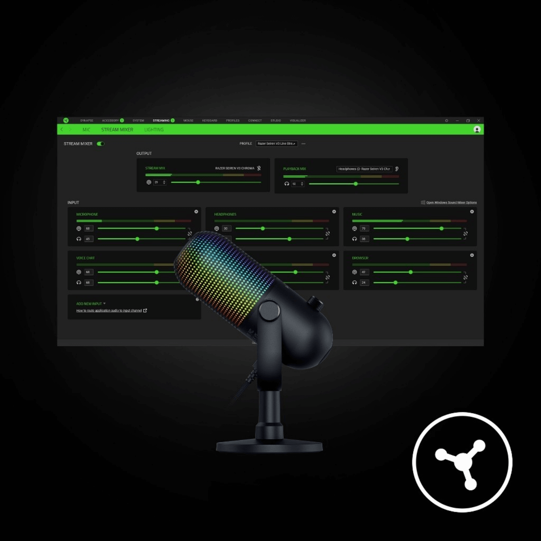 Razer Seiren V3 Chroma / Mini USB Microphone