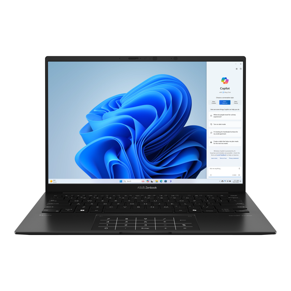 ASUS Zenbook 14 OLED UM3406H-AQD012WS Laptop | AMD Ryzen 7-8840H | 16GB RAM 512GB SSD | AMD Share | 14''FHD OLED | MS Office H&S 2021 | Win11 | 2Y Warranty (Sleeve + USB-A to RJ45)