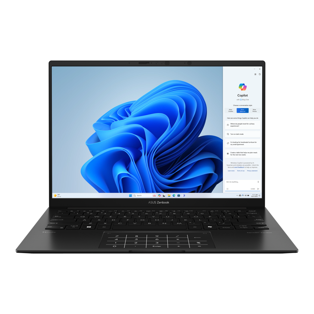 ASUS Zenbook 14 OLED UM3406H-AQD012WS Laptop | AMD Ryzen 7-8840H | 16GB RAM 512GB SSD | AMD Share | 14''FHD OLED | MS Office H&S 2021 | Win11 | 2Y Warranty (Sleeve + USB-A to RJ45)