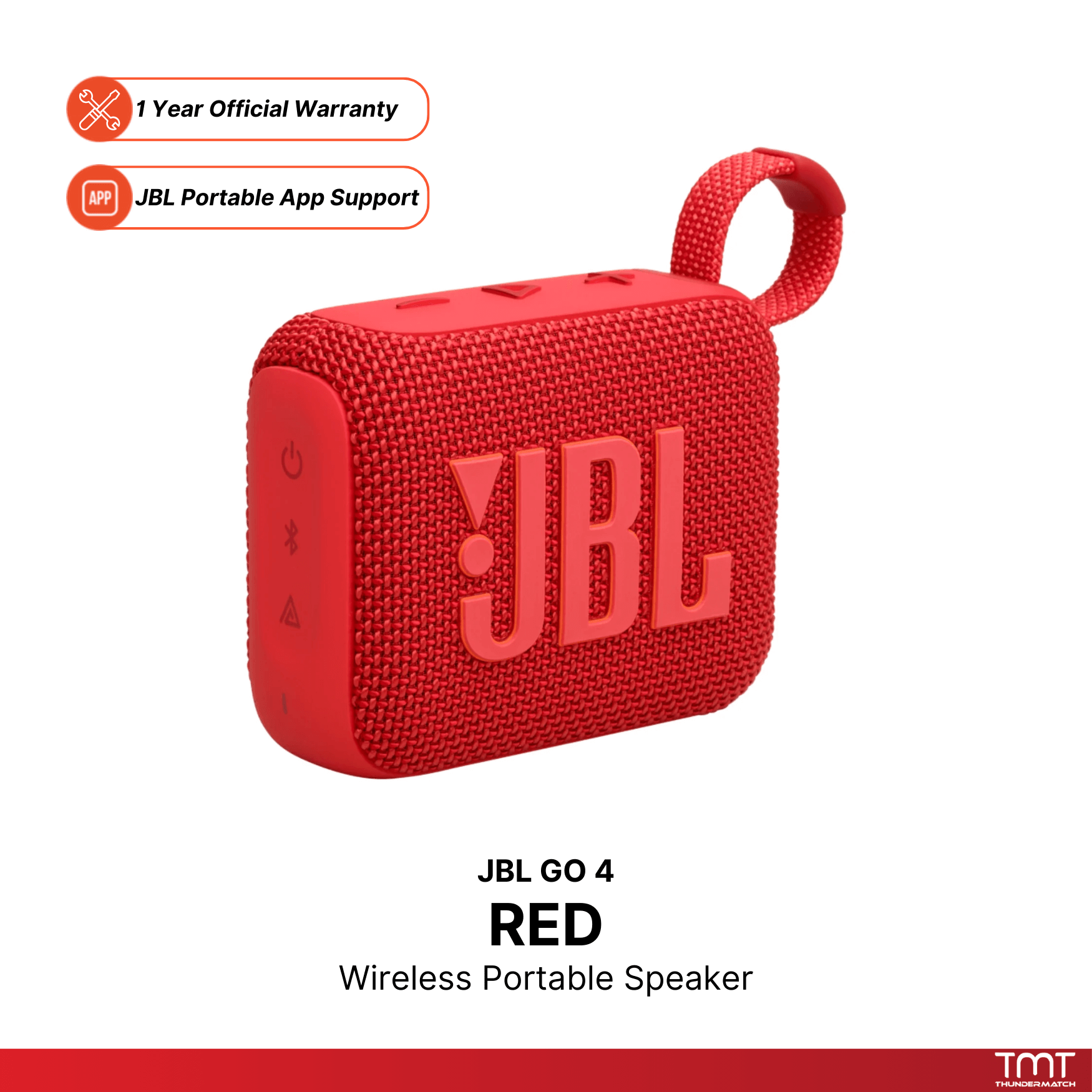 JBL GO 4 UltraPortable Bluetooth Speaker Thunder Match