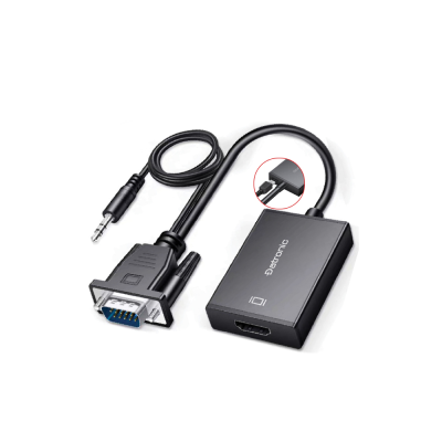 Datronic VGA to HDMI Adapter with Audio + Power Port (DVGA-107)