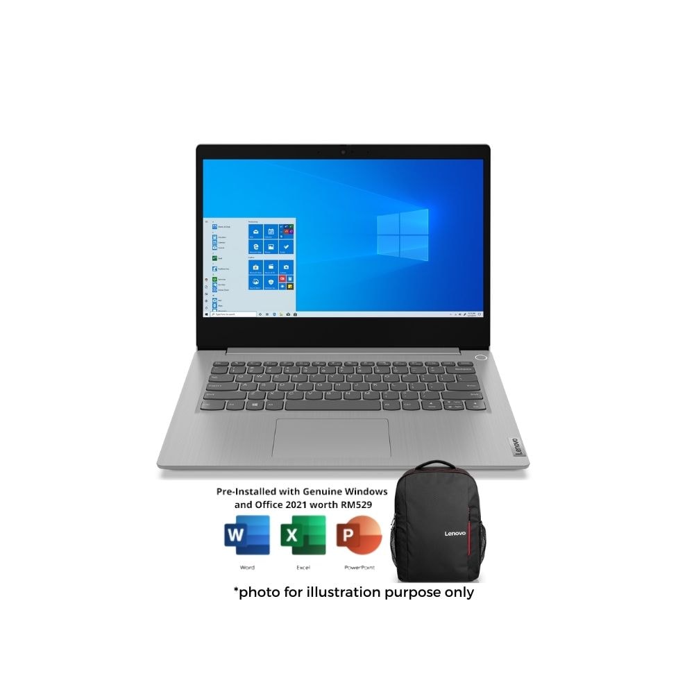 Lenovo IdeaPad 3 14ADA05 81W000UWMJ Grey Laptop | AMD Ryzen 3 3250U | 8GB RAM 512GB SSD | 14" FHD | W11 | MS OFFICE+BAG