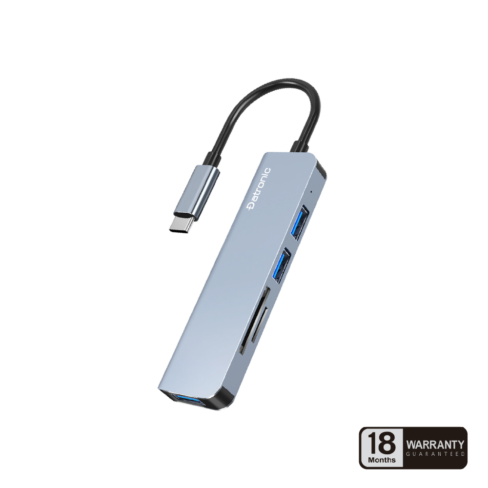 Datronic USB-C to 3-Port USB Hub with SD/TF Card Reader (DUSB-341)