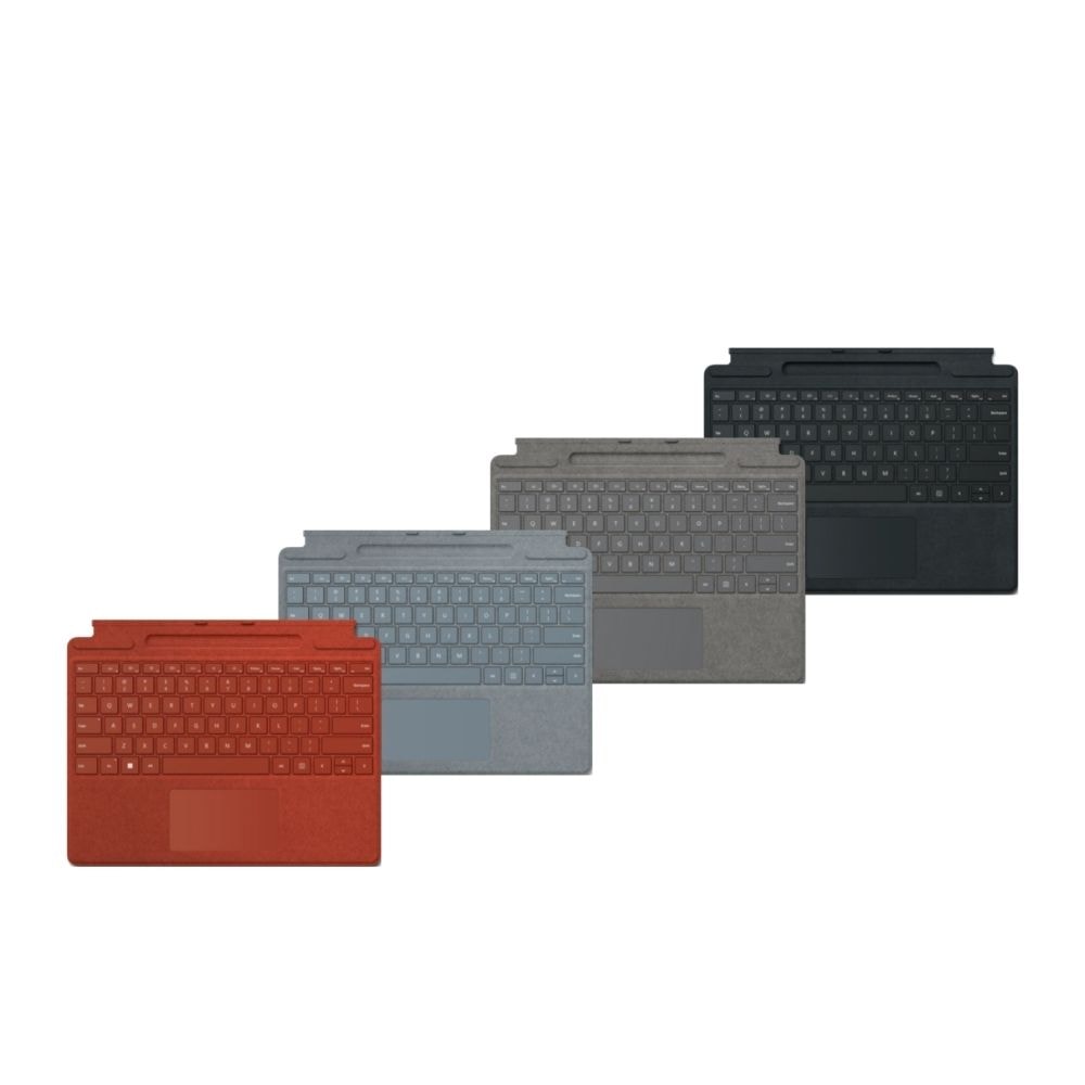Microsoft Surface Pro 8 / X Type Cover Signature Keyboard ( Black / Poppy Red / Ice Blue / Platinum / Forest / Sapphire )
