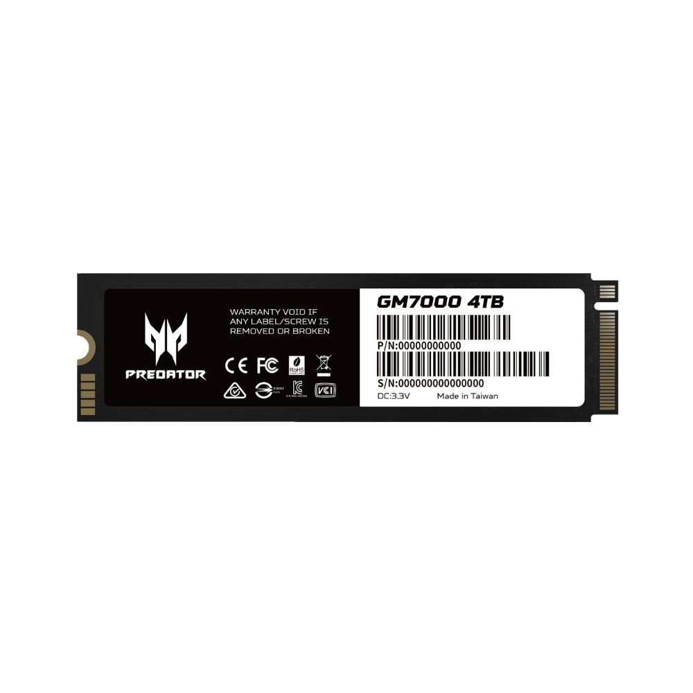 Acer Predator GM7000 M.2 2280 PCIe NVMe Gen4 SSD With Heatsink