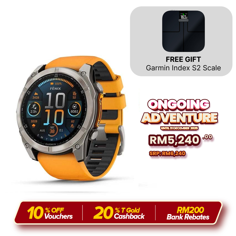 Garmin Fenix 8 AMOLED Advanced Outdoor GPS Smartwatch