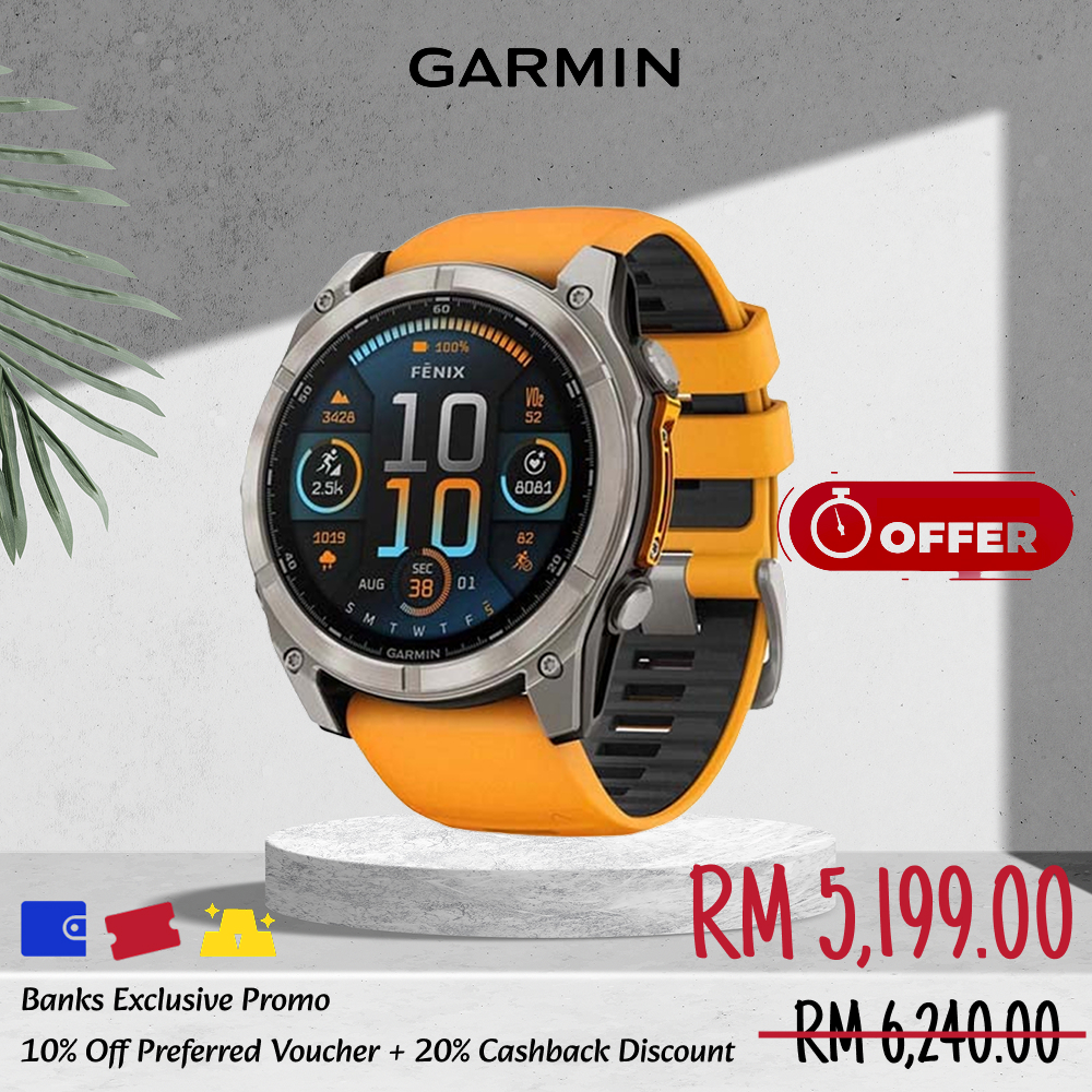 Garmin Fenix 8 AMOLED Advanced Outdoor GPS Smartwatch