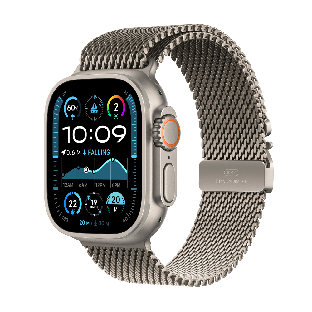 Apple Watch Ultra 2 Titanium Case with Milanese Loop (GPS + Cellular)
