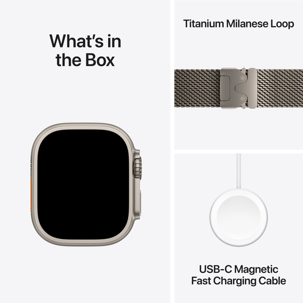 Apple Watch Ultra 2 Titanium Case with Milanese Loop (GPS + Cellular)