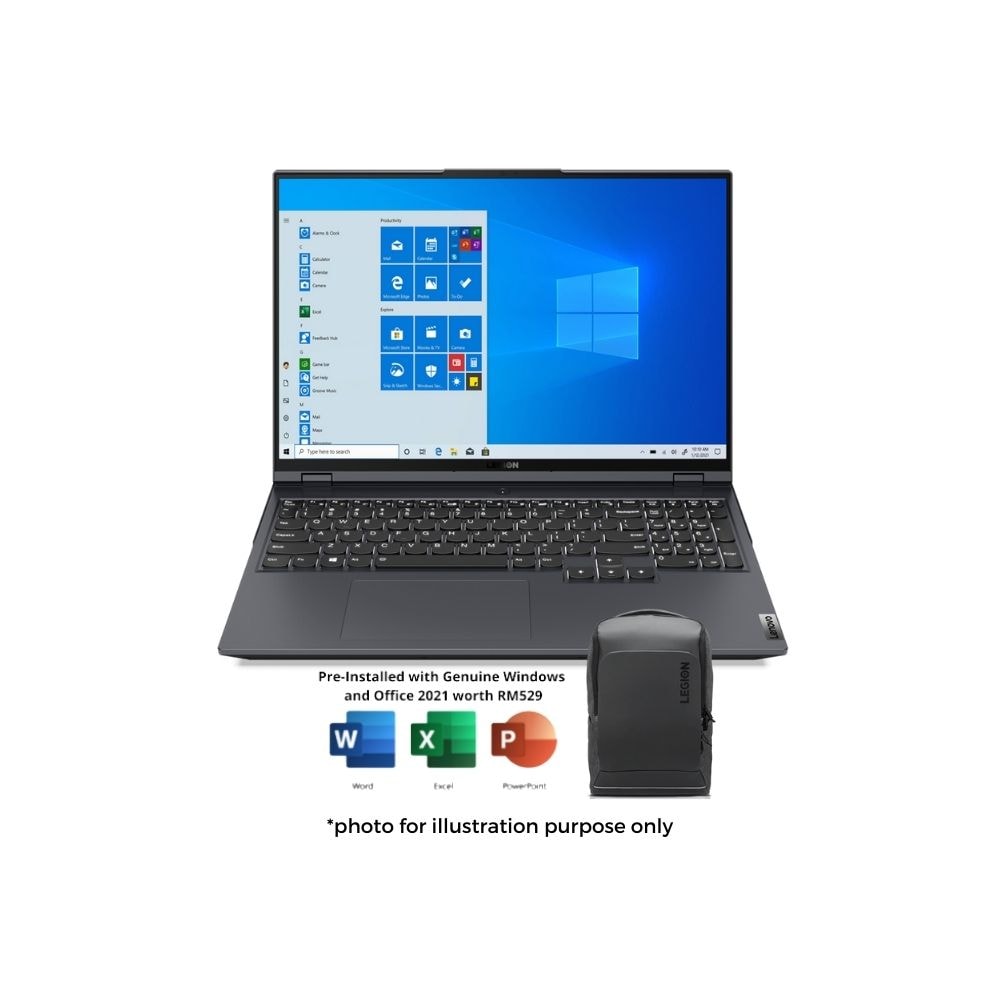 Lenovo Legion 5 Pro 16ITH6H 82JD00CTMJ Gaming Laptop | i7-11800H | 16GB 1TB SSD | 16" | NVIDIA® GeForce RTX™ 3070 | W11 | MS OFFICE + BAG