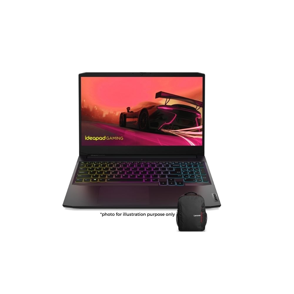 Lenovo IdeaPad Gaming 3 15ACH6 82K200B1MJ Laptop | AMD R7-5800H | 8GB RAM 512GB SSD | 15.6" | RTX3050Ti | RGB | W11, BAG
