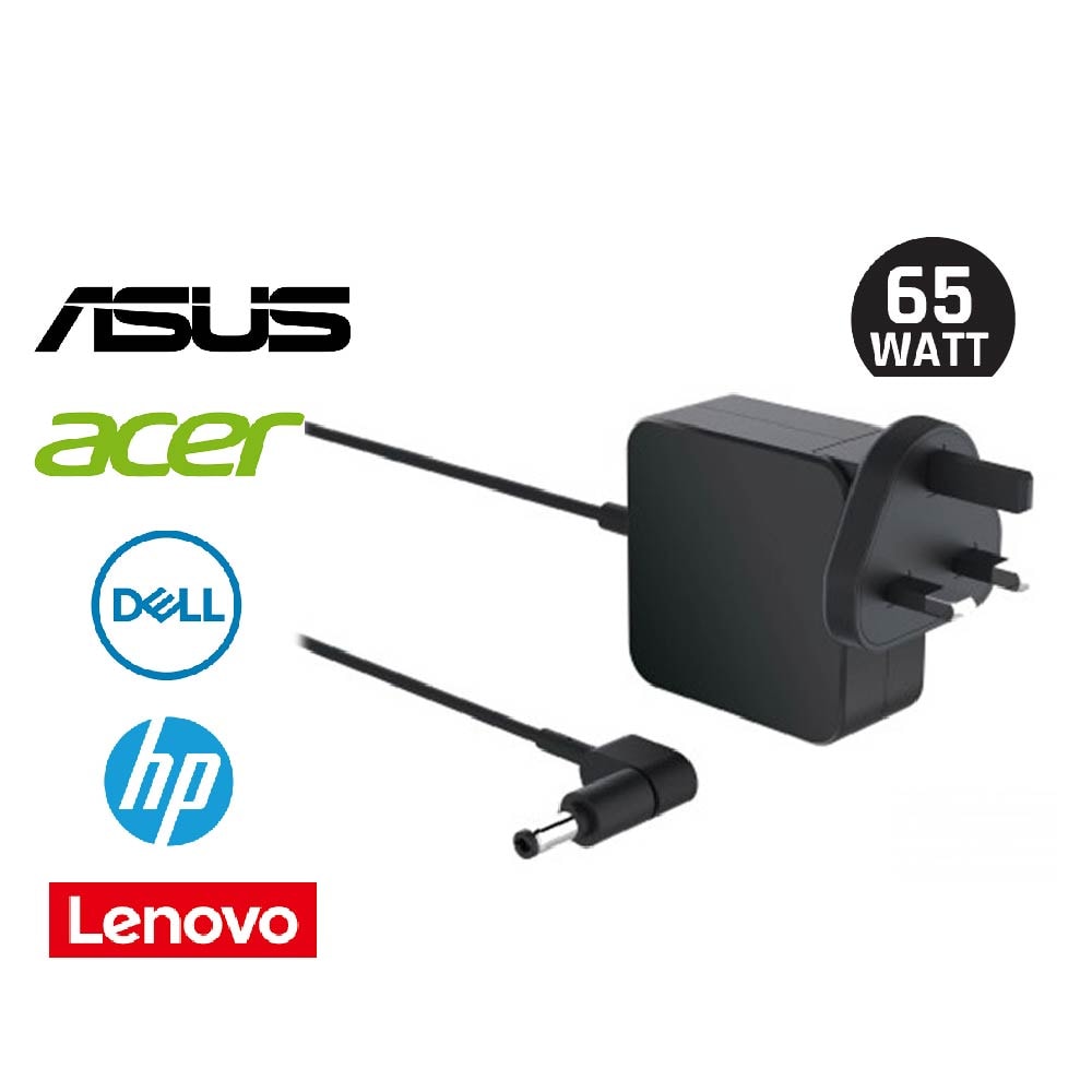 Innergie Universal 65W Laptop Adapter Charger with Built-in Cable | Acer Asus Dell HP Lenovo Type-C