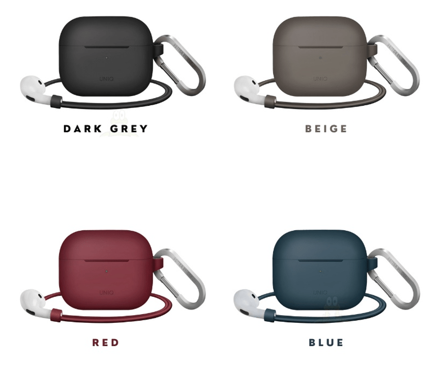 Uniq Vencer 2021 Apple Airpod Hang case with sports ear loop (Maroon/Dark Grey/Beige/Blue)