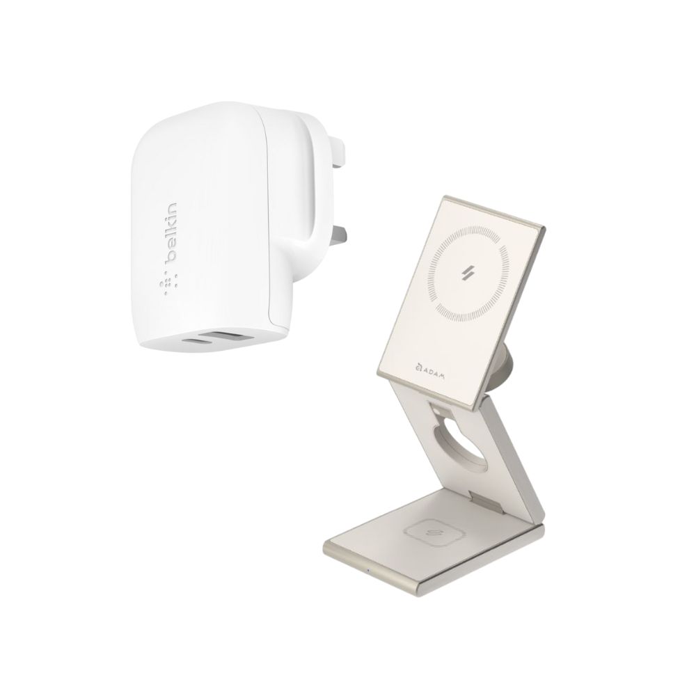 [Christmas Bundle] ADAM elements & Belkin | BoostCharge 37W Charger / CASA MP200 Cable (2M) / GRAVITY C1 Wireless Power Bank /Mag Z Foldable Charging Station