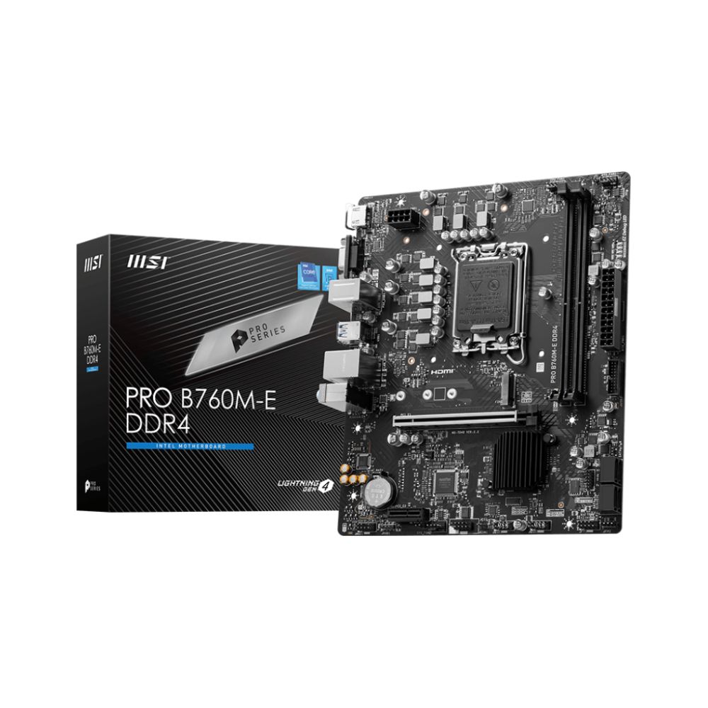 MSI Pro B760M-E DDR4 mATX Motherboard