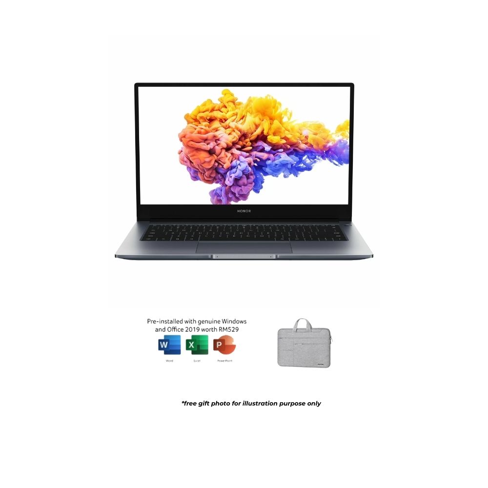 Honor MagicBook Pro HON-53011KCD Space Grey Laptop | AMD Ryzen 5-4600H | 16GB RAM 512GB SSD | 16"1 FHD | No Odd | W10 | FREE MS Office+Bag