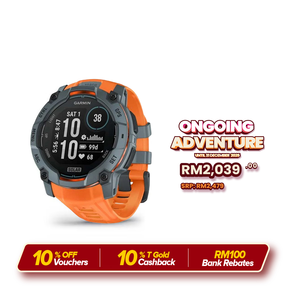 Garmin Instinct 3 Solar Rugged GPS Smartwatch