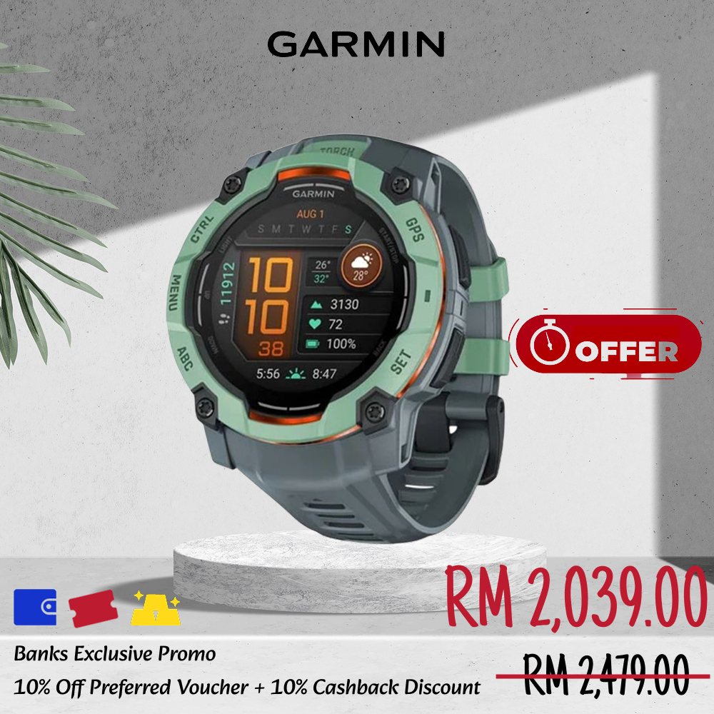Garmin Instinct 3 AMOLED Rugged GPS Smartwatch