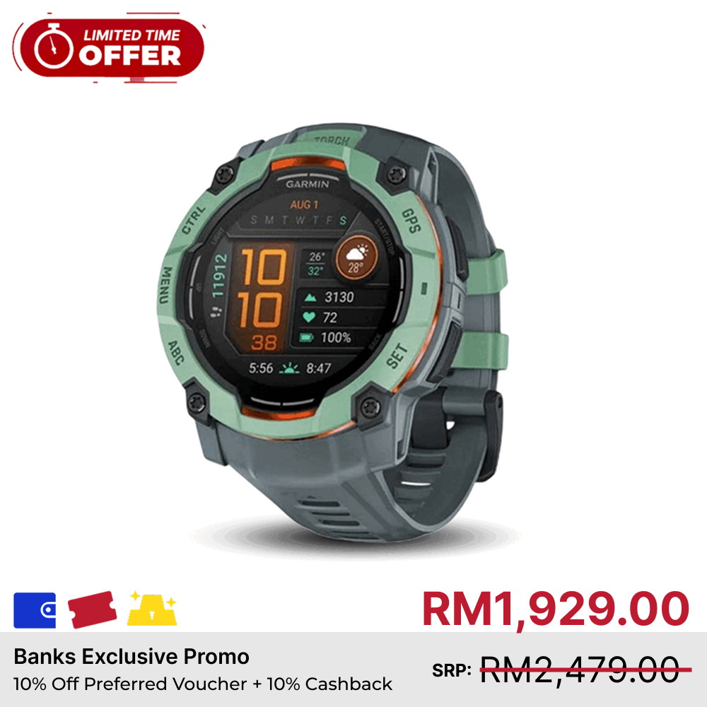 Garmin Instinct 3 AMOLED Rugged GPS Smartwatch