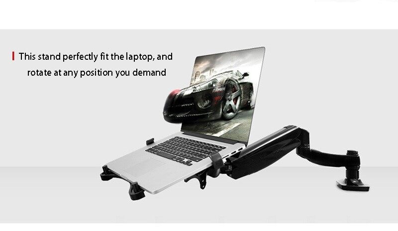 LOCTEK D5F2 / D5F (10-27” Inch + 10-17.3” Inch) Dual Arm Monitor Laptop Mount Bracket / Single Laptop Arm Stand