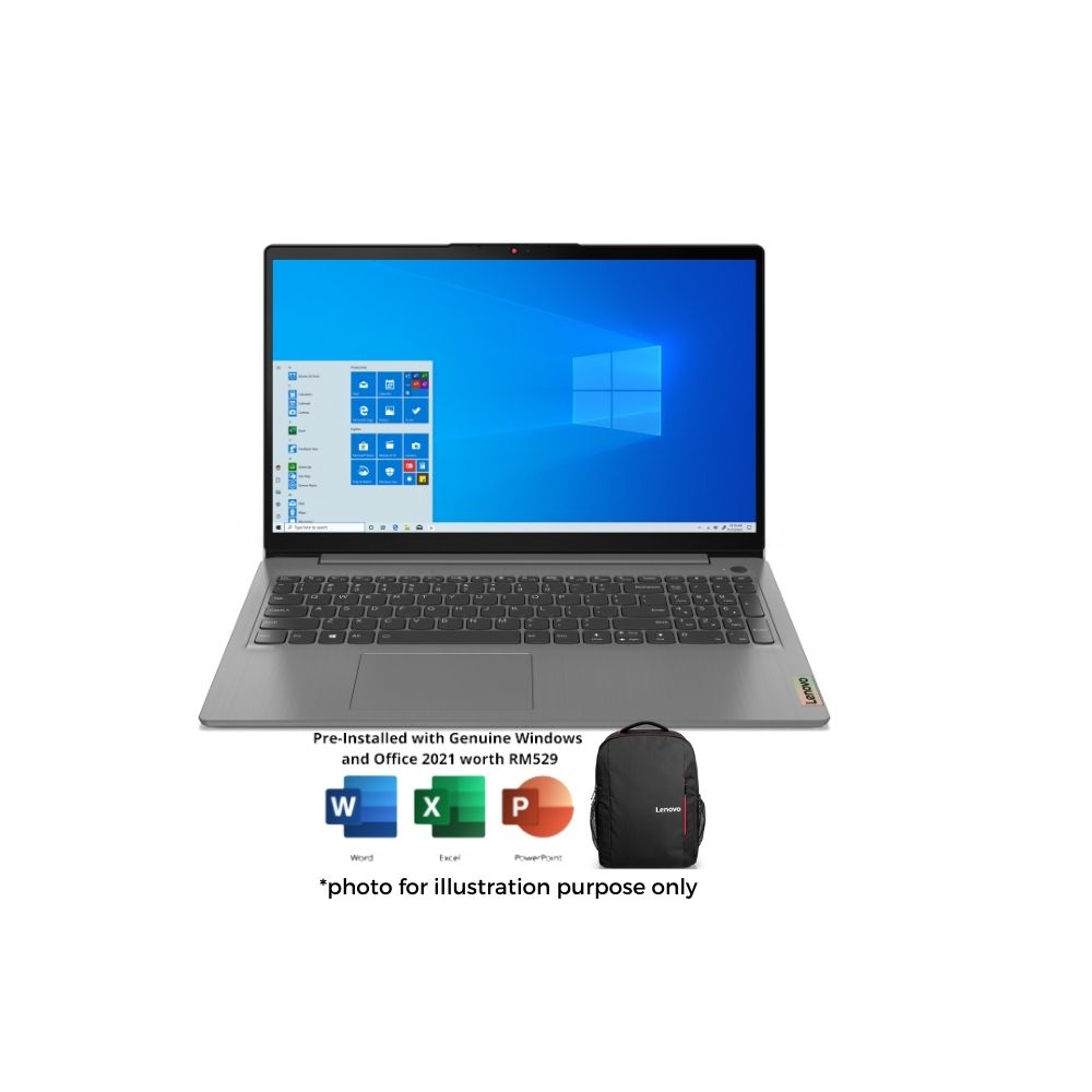 Lenovo IdeaPad 3 15ALC6 82KU01J1MJ Laptop | AMD Ryzen 5500U | 8GB RAM 512GB SSD | 15.6" FHD | W11 | MS OFFICE + BAG