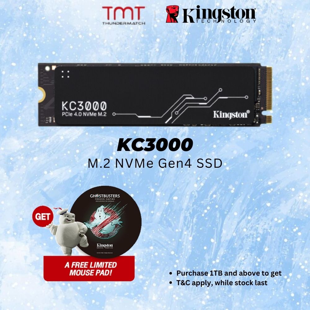 (FREE GIFT) Kingston KC3000 M.2 2280 PCIe NVMe Gen4 SSD SKC3000S SKC3000D