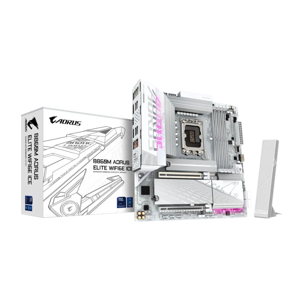 Gigabyte B860M AORUS Elite WIFI6E ICE mATX Motherboard