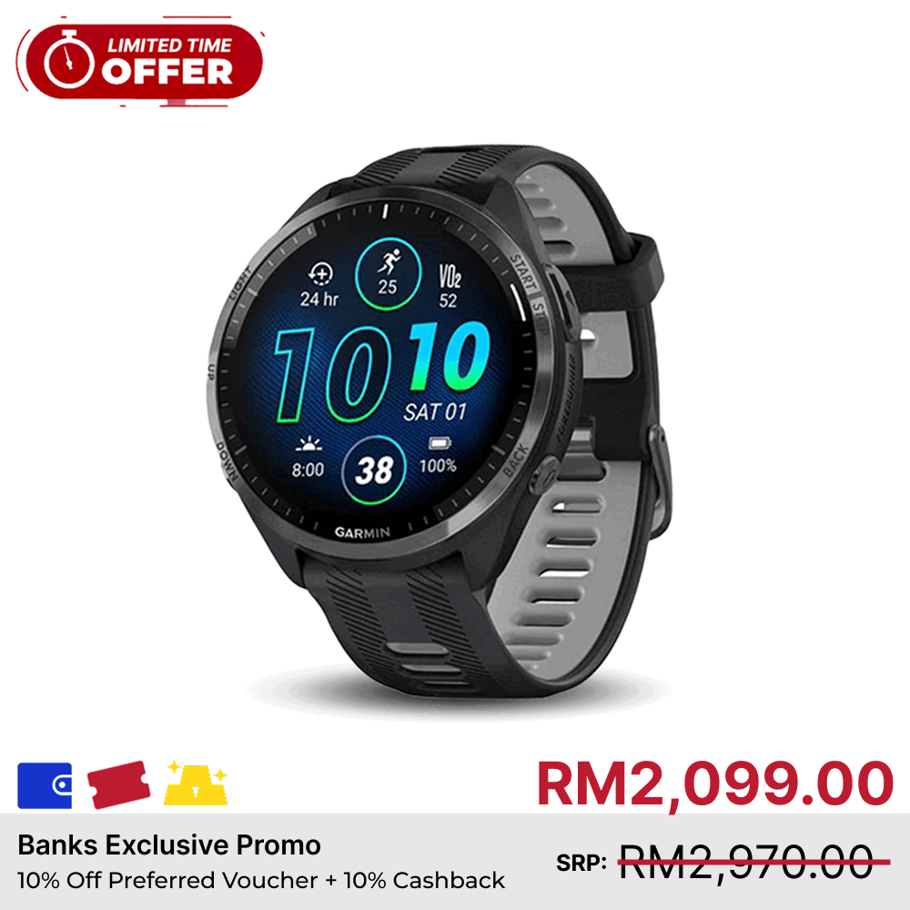 Garmin Forerunner 965 Advanced GPS Triathlon Smartwatch